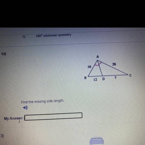 Help me please geometry!!
Find the missing side length.