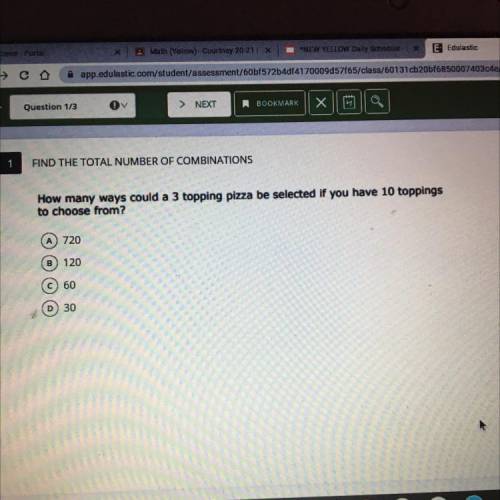 FIND THE TOTAL NUMBER OF COMBINATIONS

How many ways could a 3 topping pizza be selected if you ha