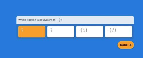 Which of these fractions are equivalent to -3/2