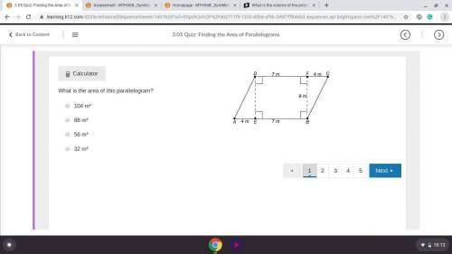 What is the area of this parallelogram?