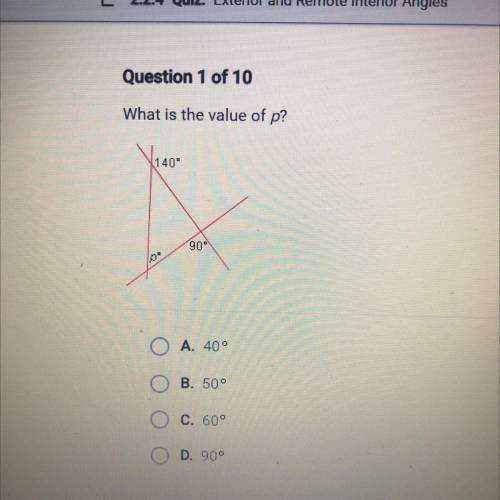 What is the value of p?