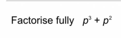 Factorise fully p^3 + p^2