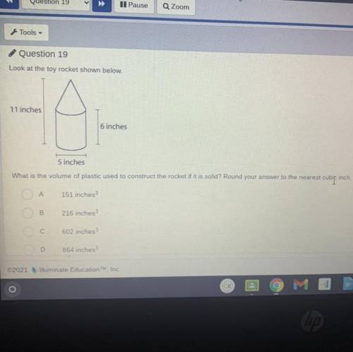 What is the volume of the plastic rocket???