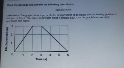 How far is the object from the starting point at t = 3 seconds?​