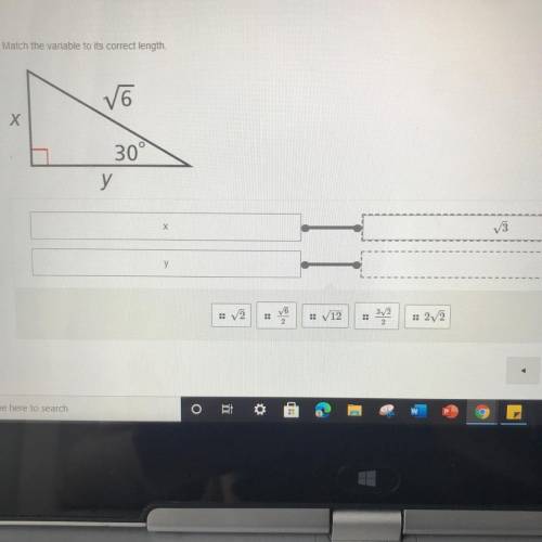 Match the variable to its correct length,