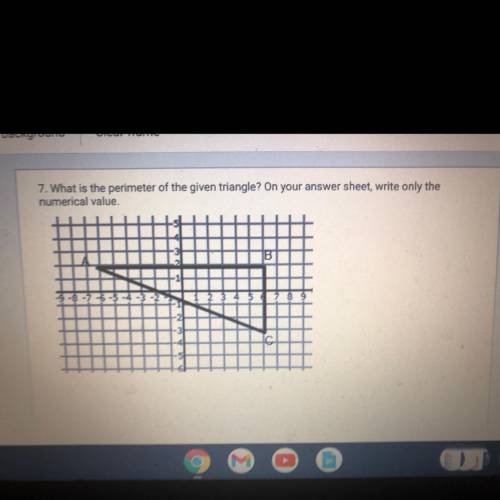 What is the perimeter of the given triangle right only the numerical value. Pls help