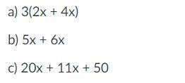 Write an equivalent expression for the following: