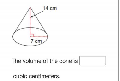 Find the volume of cone pictured below. Use 3.14 for π

.
Round your answer to the nearest hundred