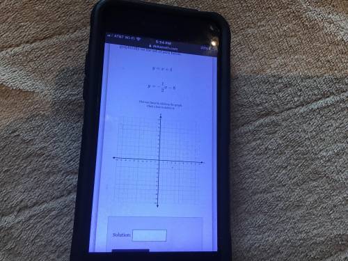 Solve the following system of equations graphically on the set of axes below. y=x 1 y=-1/2 -8 PLEAS