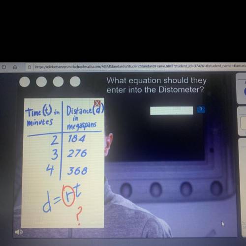 What equation should they enter into the distometer?