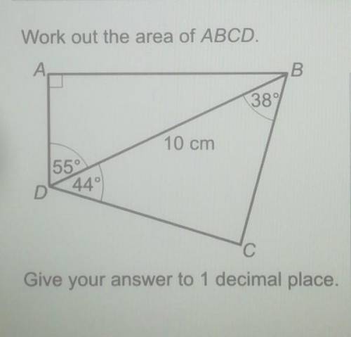 Work out the area of ABCD. ​