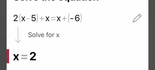 Hello how are you today. Question 2(×+-5)+×=×+(-6) ​