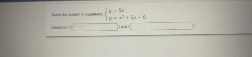Solve the system of equations: