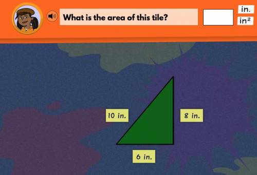 What is the area of this tile? 
Use inch or inch^2 for this problem.