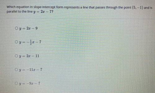 Equations of parallel lines