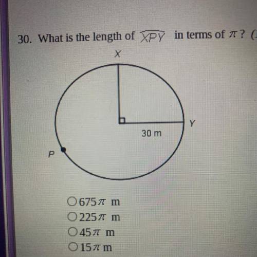 What is the length of YPY in terms of Pi?
PLEASE HELP