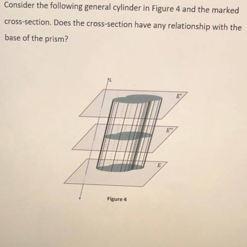 Can you answer how does the cross section have any relationship with the base of the prism?

I'll