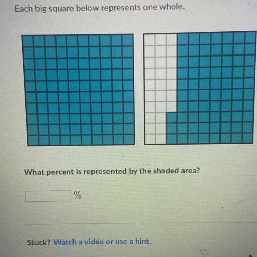 What percent is represented by the shaded area?