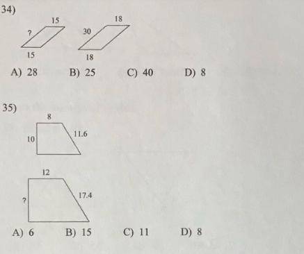 Write a proportion and find the missing side lengths. show work!! 30 points.