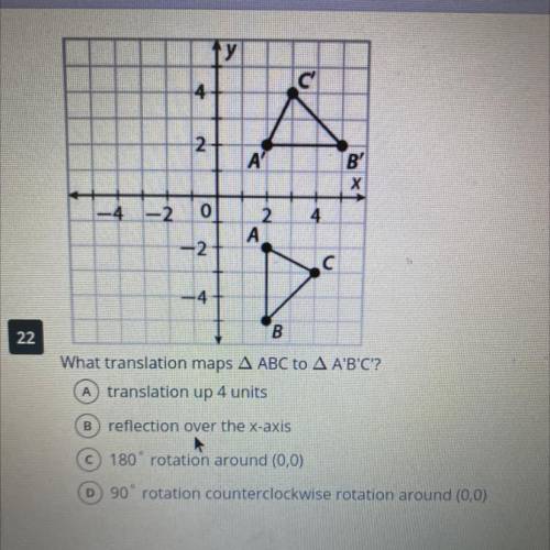 What translation maps ABC to A'B'C'?