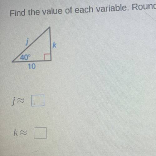 Find the value of each variable. Round your answers to the nearest tenth.