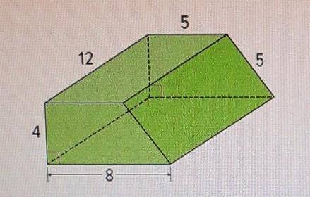 What shape is the base of this prism?

What is the area of the base? What is the volume of the pri