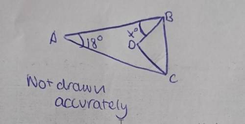 Triangle DBC is equilateral,AB = AC. Work out the size of angle x. Pls asap​