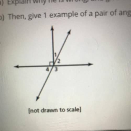 The teacher asked her students to name a pair of supplementary angles. Ryan said <4 and <2 an