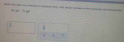 Write the ratio as a fraction in simplest form, with whole numbers in the numerator and denominator