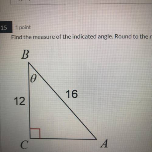 Find the measure of the indicated angle. Round to the nearest tenth.