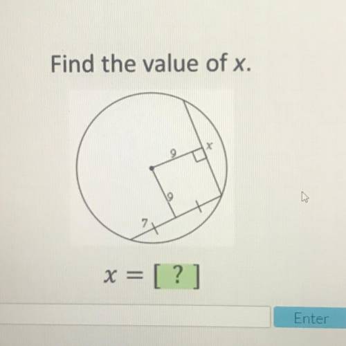 Find the value of x.
x = [?]