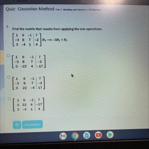 Find the matrix that results from applying the row operations