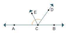 2 intersecting lines are shown. A line with point T, R, W intersects a line with points S, R, V at