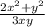 \frac{2x^{2}+y^{2} }{3xy}