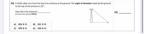 Can someone help me with the math problem ?? Pls it’s for my final

-
A 525ft cable runs from the