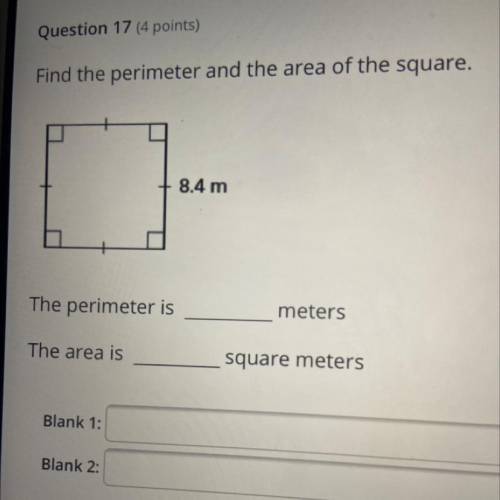 Help find the perimeter and area