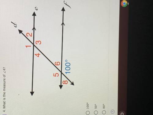 What is the measure of ∠4?