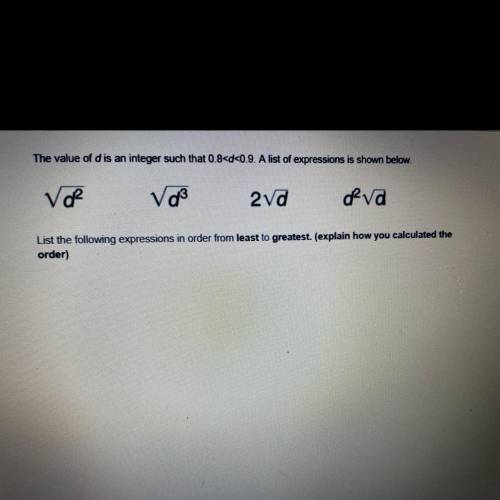 The value of d is an integer such that 0.8