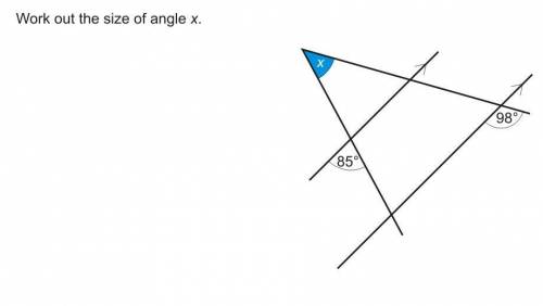 Work out the angle x please help.