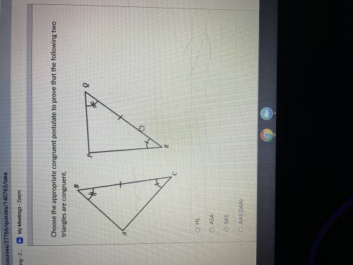 Pls help. What is the appropriate congruent for these triangles