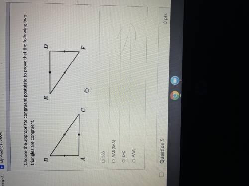 Pls help. What is the appropriate congruent for these triangles