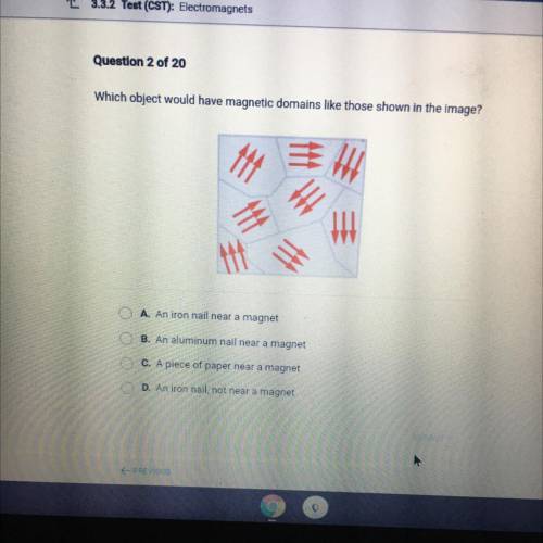 Which object would have magnetic domains like those shown in the image?