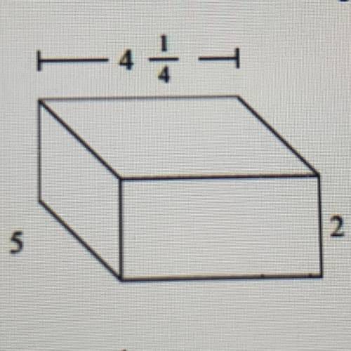 Find the volume of the figure shown below.
 

A)42 1/2 units^3
B)11 1/4 units^3
C)14 1/4 units^3
D)