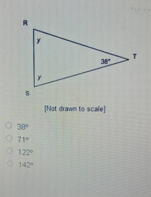 In isosceles Triangle RST below what is the value of y​