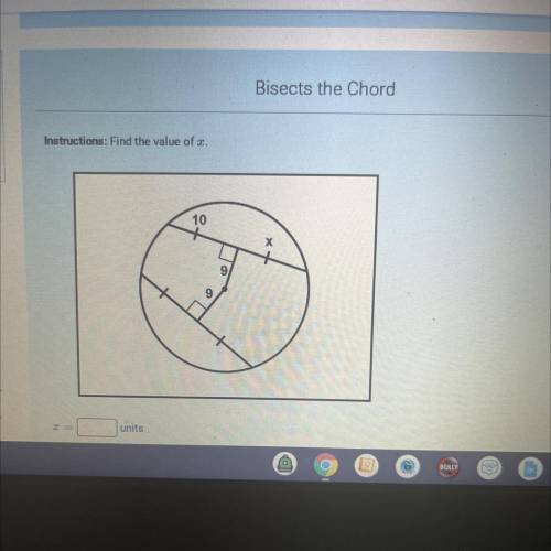 Instructions: Find the value of x
I’ll mark brainliest please help