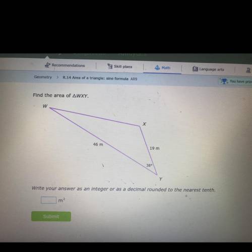 area of a triangle: sine formula just please help i’m stuck and i don’t know what to do this was du