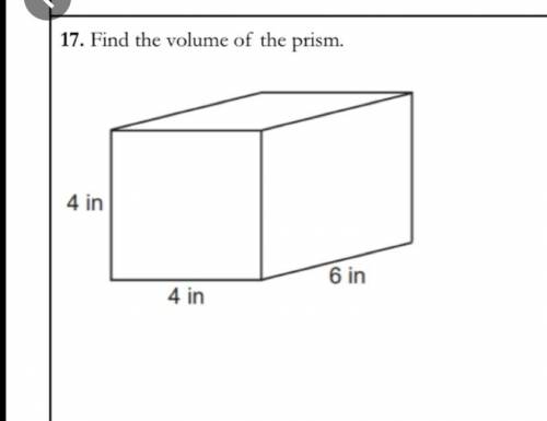 Find the volume of the prism