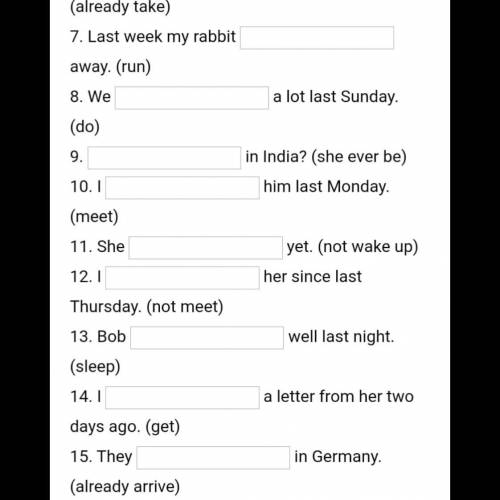 Present perfect and past simple tense exercises