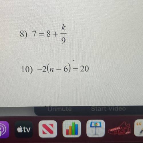10) -2(n - 6) = 20
please help!