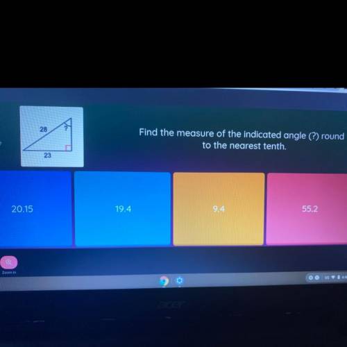 Find the measure of the indicated angle round to the nearest tenth